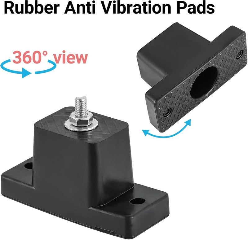 GnDaYoug 4 Pack Heavy Duty Anti Vibration Pads for Mini Split Air Conditioner , Rubber Vibration Isolator Mounting Brackets with Expansion Screws and Shock Absorbing Pads, Fits HVAC, Central AC Air Compressor - Image 2